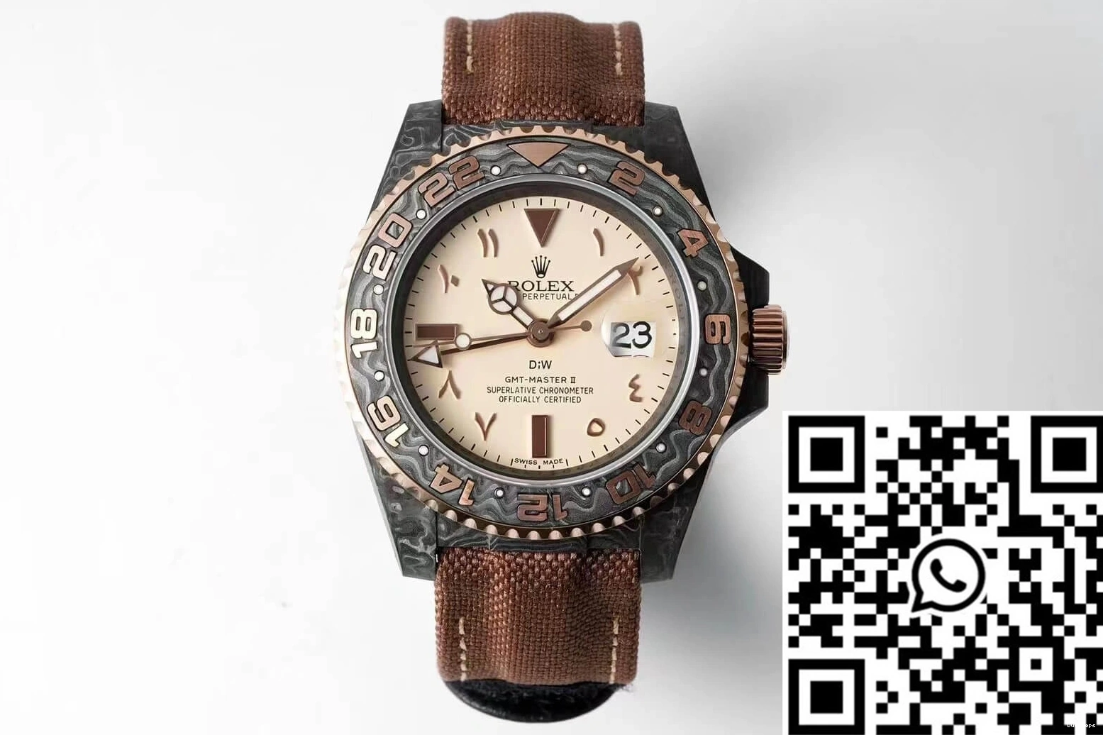 GMT-MASTER II Rolex Strap Fiber Carbon Brown Diw Fabric 0501